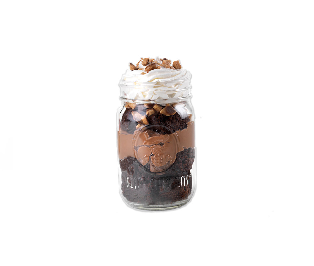 Chocolate Brownie Pudding Jar Dessert